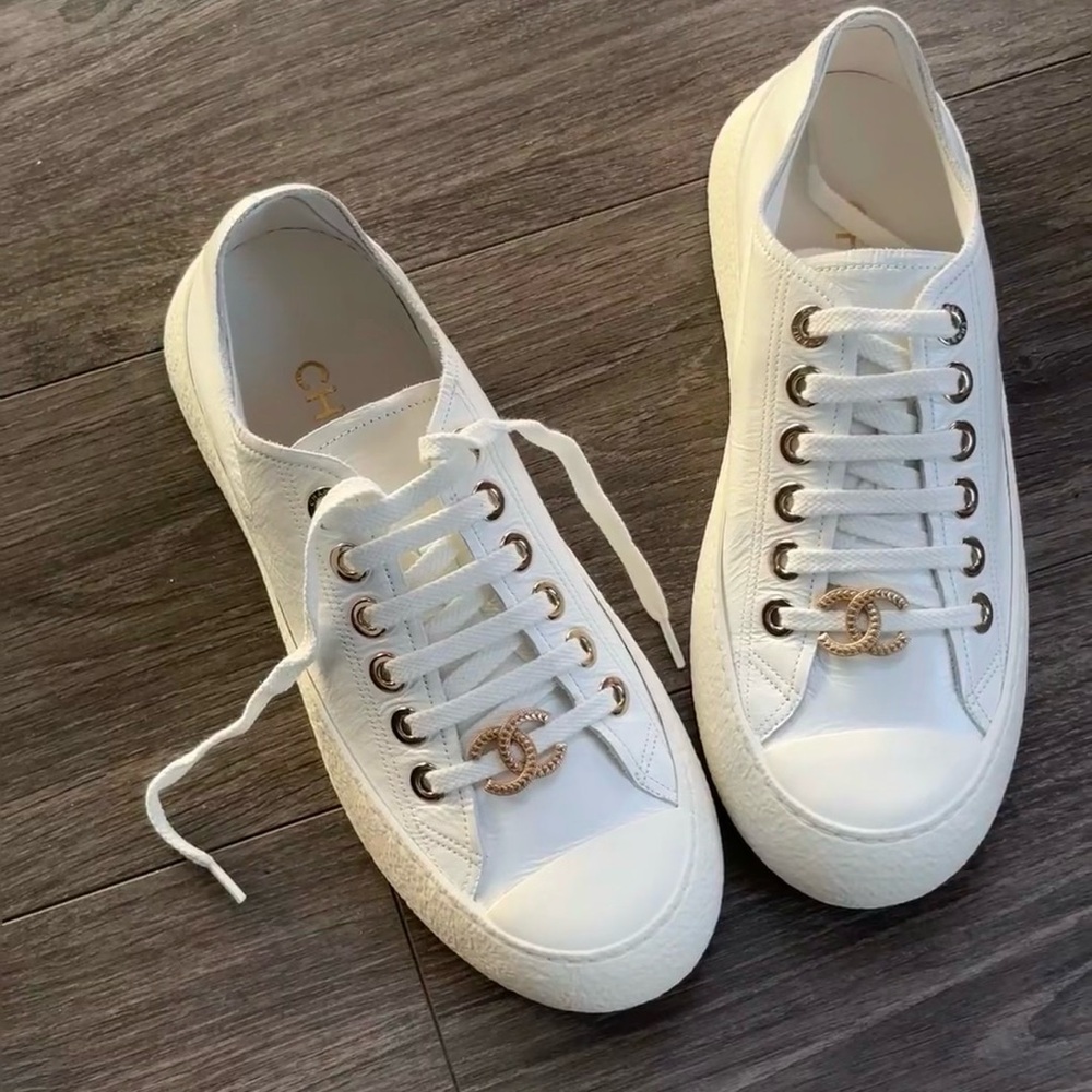 CHANEL White Sneakers